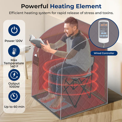 Compact & Portable Infrared Sauna - SLISAU10GRY