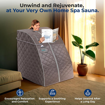 Compact & Portable Infrared Sauna - SLISAU10GRY