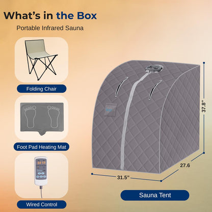 Compact & Portable Infrared Sauna - SLISAU10GRY