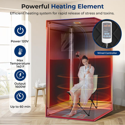 Detox Therapeutic Home Sauna - SLISAU30BK