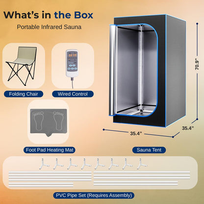 Detox Therapeutic Home Sauna - SLISAU30BK