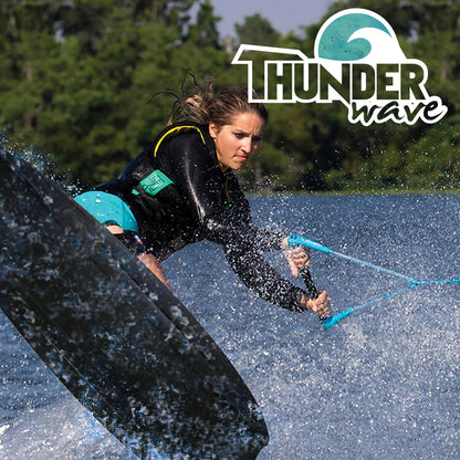 Water Sport Kneeboard with Hook - Black/Blue