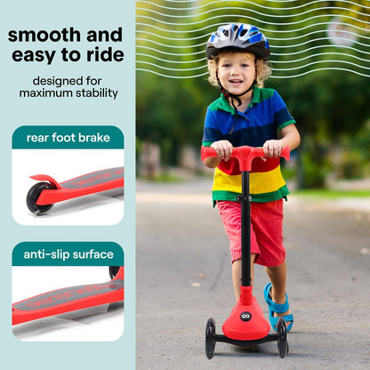 Foldable Kid Kick Scooter - SLKSC12RD