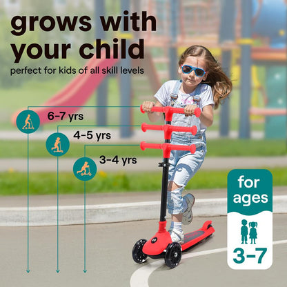 Foldable Kid Kick Scooter - SLKSC12RD
