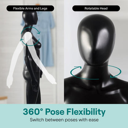 Female Torso Dress Form Mannequin - SLMAQFEBK