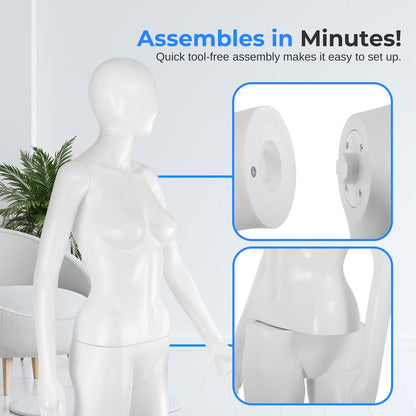Female Torso Dress Form Mannequin - SLMAQFE