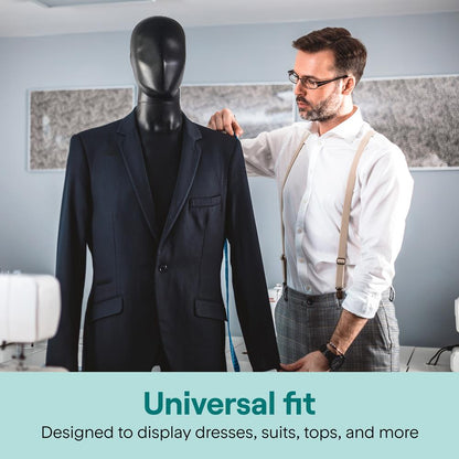 Male Torso Dress Form Mannequin - SLMAQMLBLK