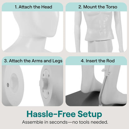 Male Torso Dress Form Mannequin - SLMAQML8