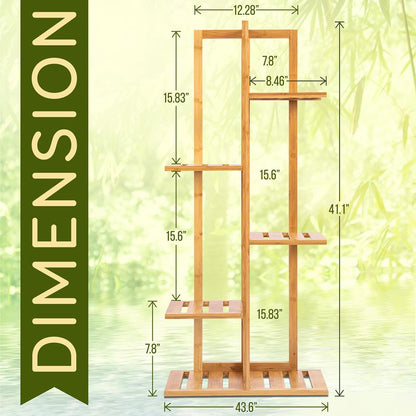 5 Tier Bamboo Plant Rack - SLPLTRK72