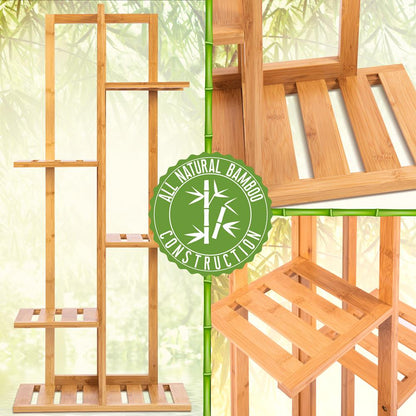 5 Tier Bamboo Plant Rack - SLPLTRK72