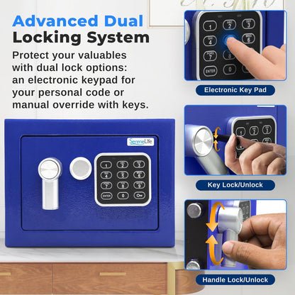Electronic Home & Office Safe - SLSFE12BL