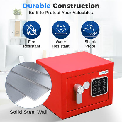 Electronic Home & Office Safe - SLSFE12RED