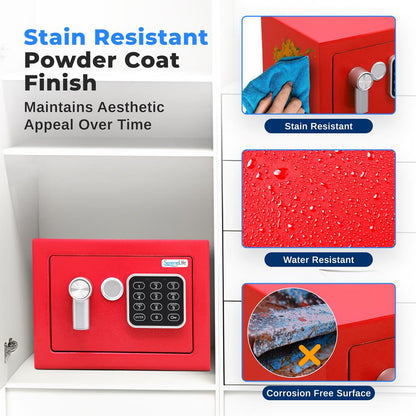 Electronic Home & Office Safe - SLSFE12RED