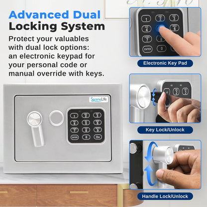 Electronic Home & Office Safe - SLSFE12SIL