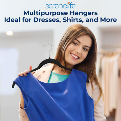 100-Piece Velvet Hangers - SLSHBK100