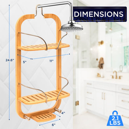 Bamboo Hanging Shower Caddy - SLSHCD101