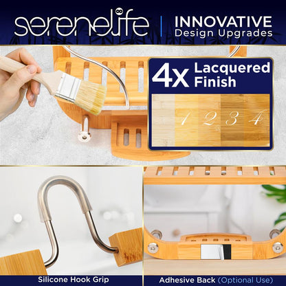 Bamboo Hanging Shower Caddy - SLSHCD101