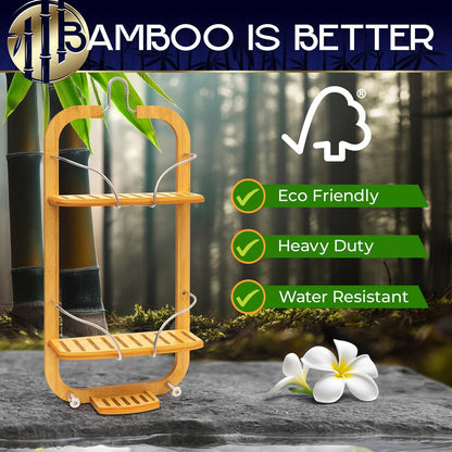 Bamboo Hanging Shower Caddy - SLSHCD101