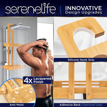 Bamboo Hanging Shower Caddy - SLSHCD90