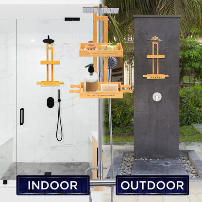Bamboo Hanging Shower Caddy - SLSHCD90