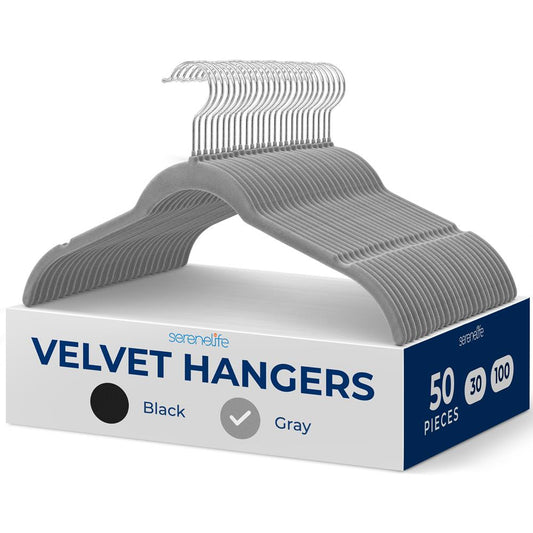 50-Piece Velvet Hangers - SLSHGR50