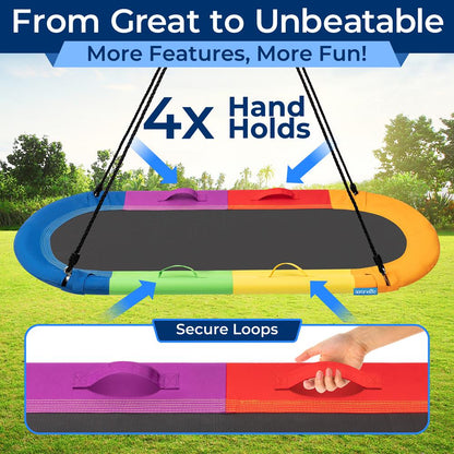 40" Saucer Swing with Pillow and Handles - SLSOVSWNG09RB