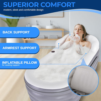 Inflatable Bathtub with Bubble Massage M - SLSPAMT26FB