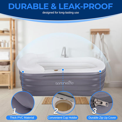 Inflatable Bathtub with Bubble Massage M - SLSPAMT26FB