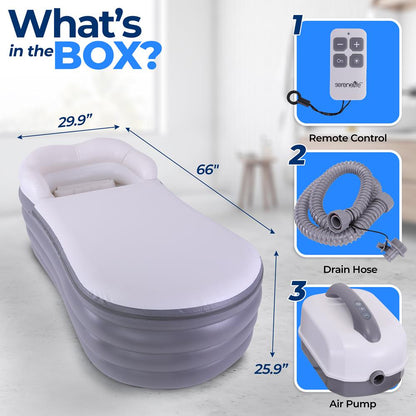 Inflatable Bathtub with Bubble Massage M - SLSPAMT26FB