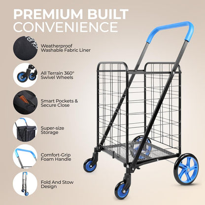 Small Foldable Shopping Cart with Cart L - SLSPCART55