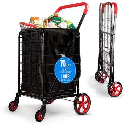 Small Foldable Shopping Cart with Cart L - SLSPCART75