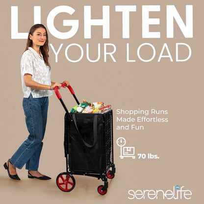 Small Foldable Shopping Cart with Cart L - SLSPCART75