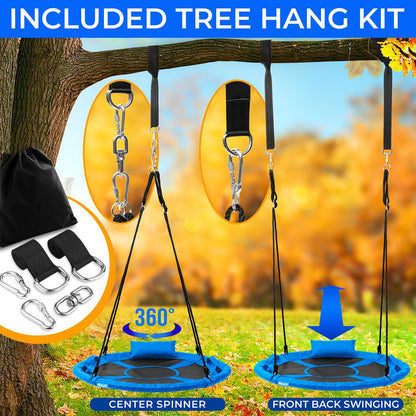 40" Saucer Swing with Pillow and Handles - SLSWNG901BL