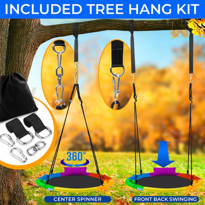 40" Saucer Swing with Pillow and Handles - SLSWNG901RB