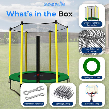 5ft. Trampoline with Enclosure Safety Ne - SLTRA5BL