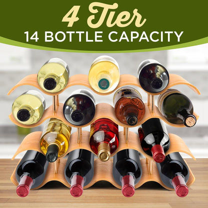 4-Tier Wine Storage Rack - SLWMDSF55