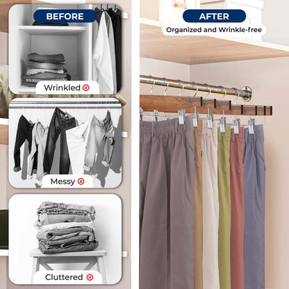 Wooden Pants Hangers - SLWPHBR10