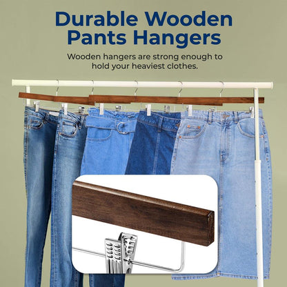 Wooden Pants Hangers - SLWPHBR30