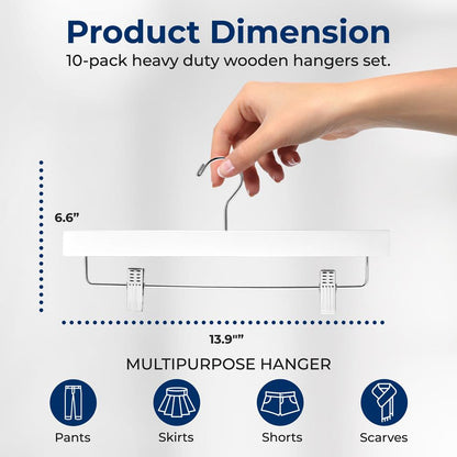 Wooden Pants Hangers - SLWPHWH10