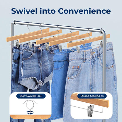 Wooden Pants Hangers - SLWPNW20