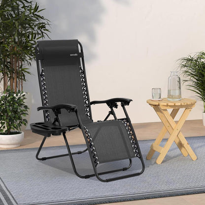 Adjustable Zero Gravity Chair Set - SLZGHBLK55.5