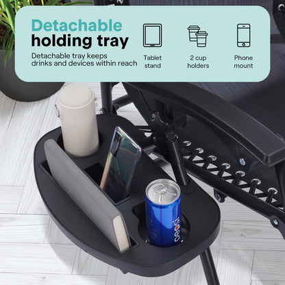 Adjustable Zero Gravity Chair Set - SLZGHBLK55