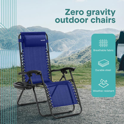 Adjustable Zero Gravity Chair Set - SLZGHBLU29