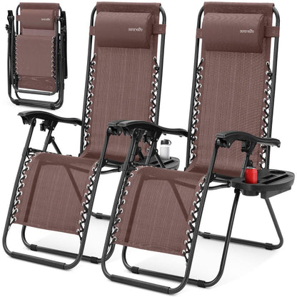 Adjustable Zero Gravity Chair Set - SLZGHBRW22.5