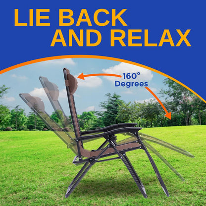Adjustable Zero Gravity Chair Set - SLZGHBRW22.5