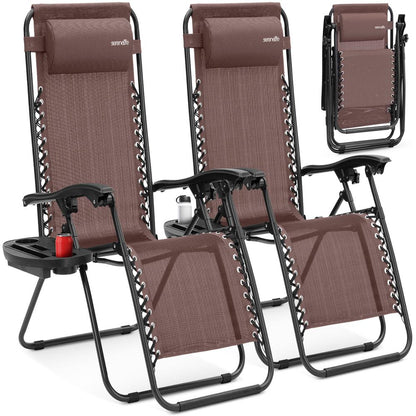Adjustable Zero Gravity Chair Set - SLZGHBRW22