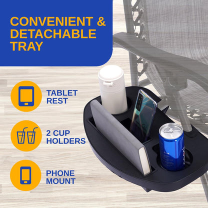Adjustable Zero Gravity Chair Set - SLZGHGRY87.5