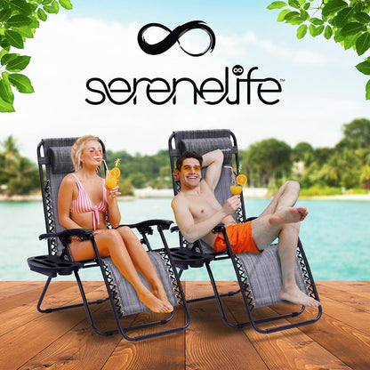 Adjustable Zero Gravity Chair Set - SLZGHGRY87.5