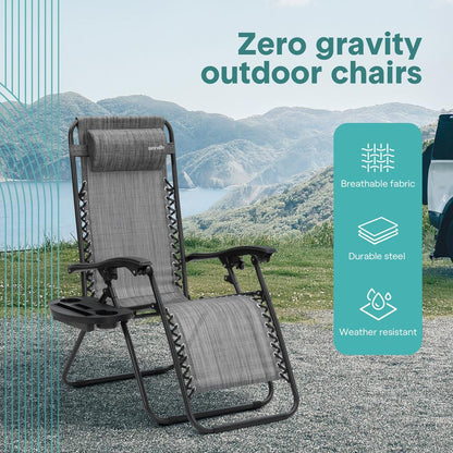 Adjustable Zero Gravity Chair Set - SLZGHGRY87