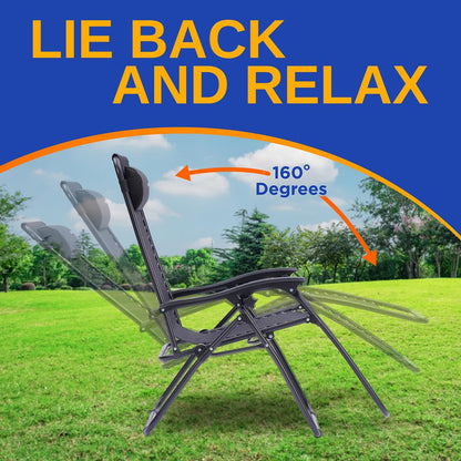 Adjustable Zero Gravity Chair Set - SLZGHTBBK78.5